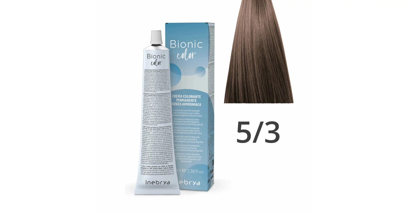 Jev Bionic Color Inebrya Bionic Color ammóniamentes és PPD-mentes hajfesték 5.3 - Inebrya