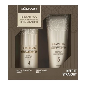 Bioproten Brazilian Keep It Straight sampon és kondicionáló utókezelés, 300 ml + 250 ml