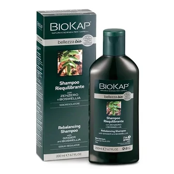 Biokap Bellezza bio kiegyensúlyozó sampon gyömbérrel és tömjénfával, 200 ml