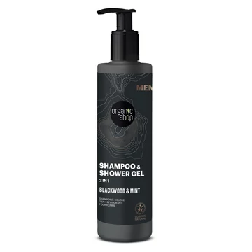 Organic Shop Men 2 in 1 sampon és tusfürdő tölgyfakéreg-kivonattal és mentával, 280 ml