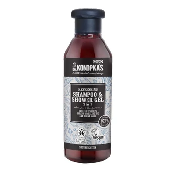 Dr Konopka&#039;s Men frissítő 2 az 1-ben sampon és tusfürdő gél, 280  ml