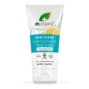 Dr Organic Skin Clear mélytisztító arclemosó 5 az 1-ben, 125 ml