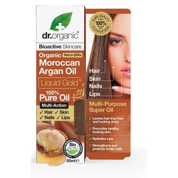 Dr Organic 100% Marokkói bio argán olaj, 50 ml
