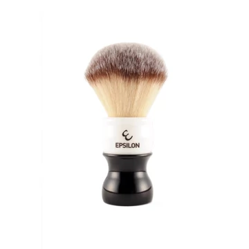 Epsilon Silver Tip Fibre Black &amp;amp; White Shaving Brush 54/26mm borotvapamacs