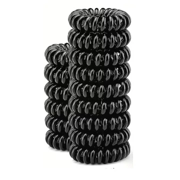 Hair Power csavart szilikon hajgumi, fekete, 1 db