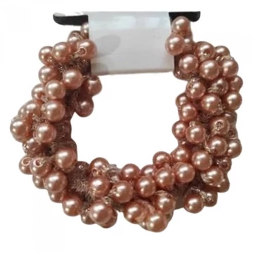 Hair Power gyöngyös hajgumi, rose gold