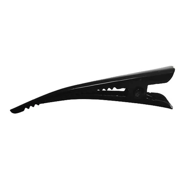 Hair Power fényes fekete hajcsipesz HP383, 8 cm