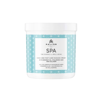 Kallos Spa kéz- és lábápoló masszázskrém kókuszolajjal, hialuronsavval és kollagénnel, 500 ml