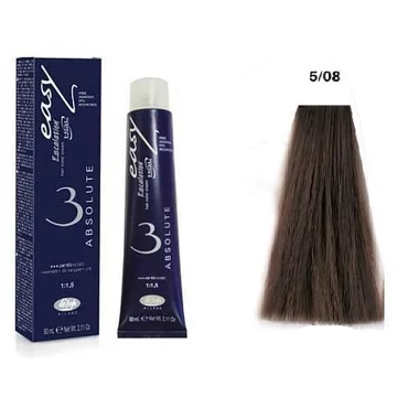 Lisap Easy Absolute ammónia rezorcin és PPD mentes hajfesték, 5/08