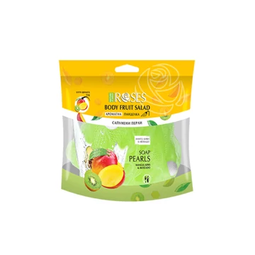 Nature of Agiva Roses Fruit Salad 2:1 Tusoló szivacs szappangolyókkal mangó,kiwi és avokádó illattal