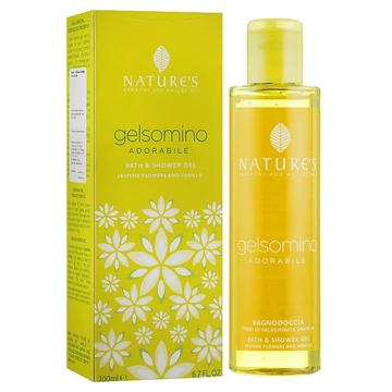 Nature&#039;s hab- és tusfürdő gél jázminnal és vaníliával, 200 ml