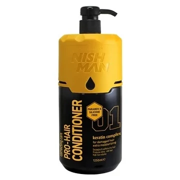 Nish Man Pro-Hair Keratin Complex hidratáló balzsam sérült hajra,  1250 ml