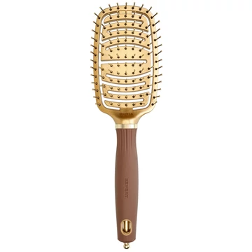 Olivia Garden Expert Care Flex Gold &amp;amp; Brown nylon sörtés hajkefe