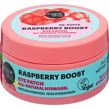 Organic Shop természetes hidrogél szemmaszk erdei málnával és hialuronsavval, 60 db