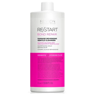 Revlon Restart Bond Repair Gentle Cleanser hajerősítő micellás sampon sérült hajra, 1000 ml