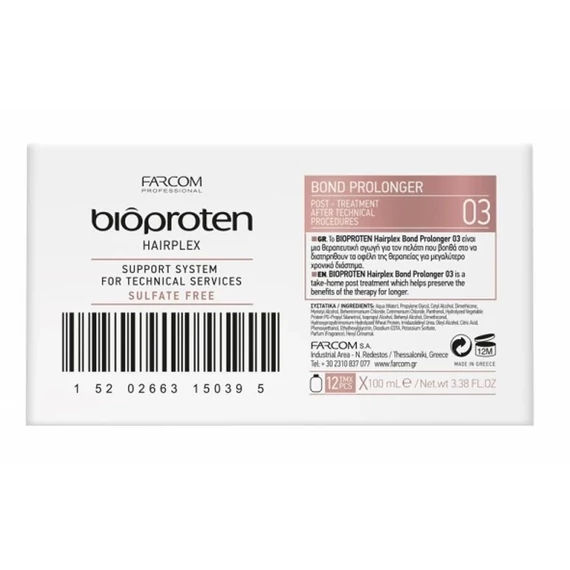 Bioproten Hairplex 03 Bond Prolonger Display Box utókezelés, 12x100 ml