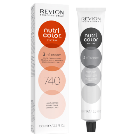 Revlon Nutri Color Creme színező hajpakolás 740 Világos rezes, 100 ml