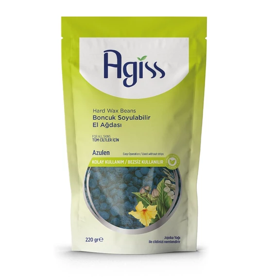 Agiss méhviasz alapú gyantagyöngy, azulén zöld, 220 g