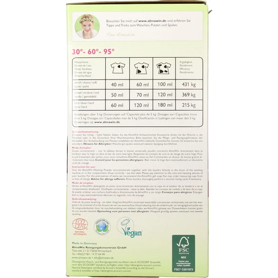 Almawin általános mosópor 82 mosásra levendulával, 4,6 kg