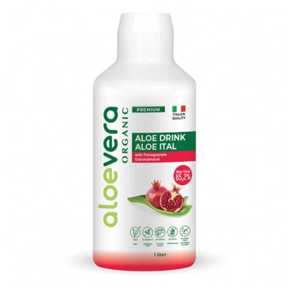 Aloe Vera Organic Prémium Ital gránátalmával, 1 l