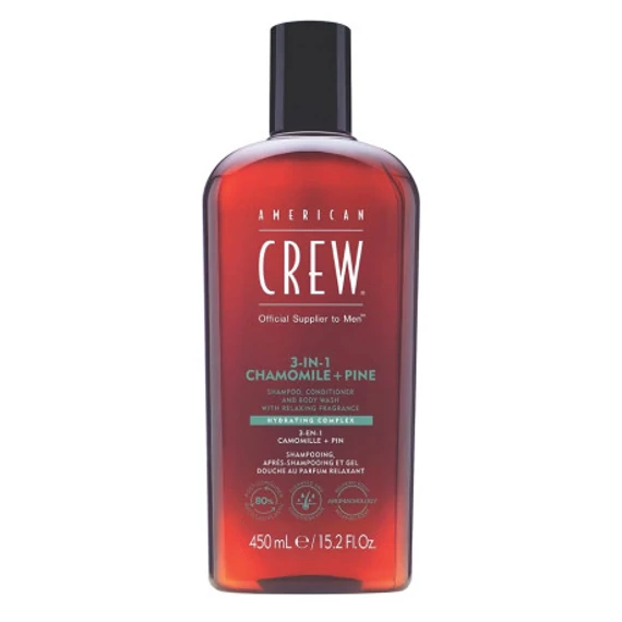 American Crew 3in1 Relaxing sampon, kondicionáló, tusfürdő, 450 ml