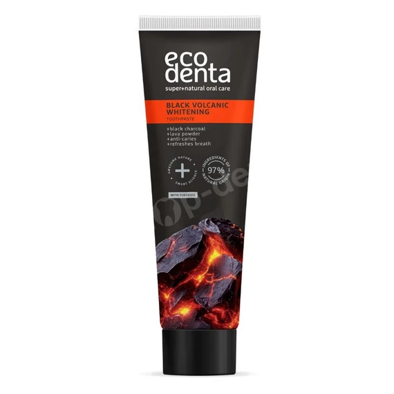 Ecodenta fehérítő fogkrém szénnel és vulkáni ásványokkal, 100 ml