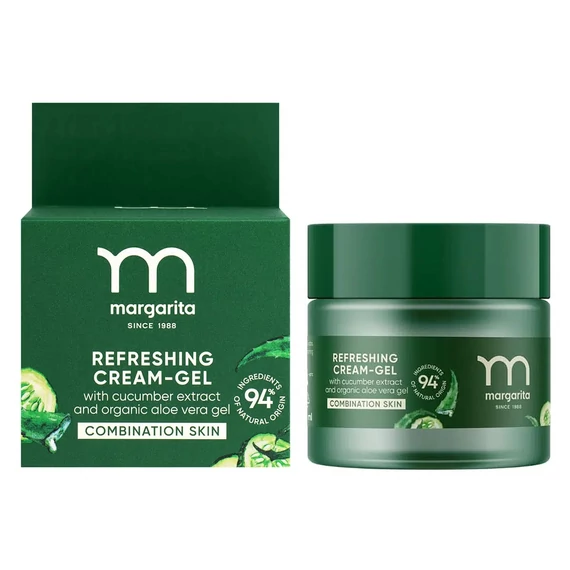 Margarita frissítő gél-krém uborkakivonattal és bio aloeveragéllel, 50 ml