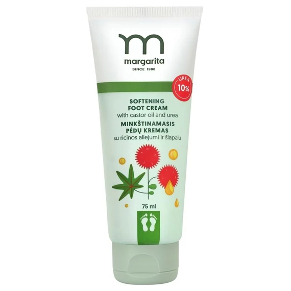 Margarita puhító lábkrém ricinusolajjal és karbamiddal, 75 ml