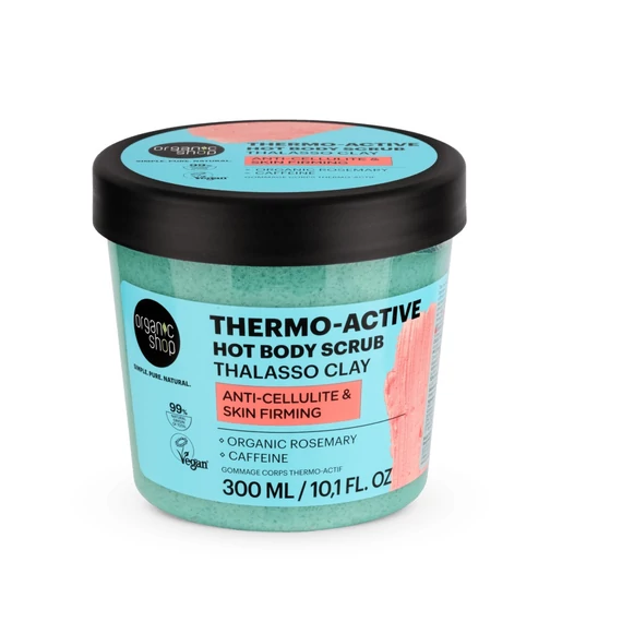 Organis Shop Thermo-active melegítő hatású testradír Thalasso agyaggal, 300ml