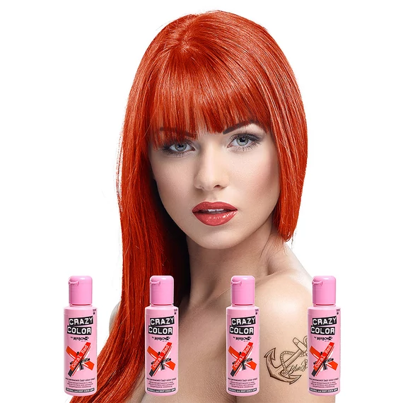 Crazy Color hajszínező krém Coral Red 57
