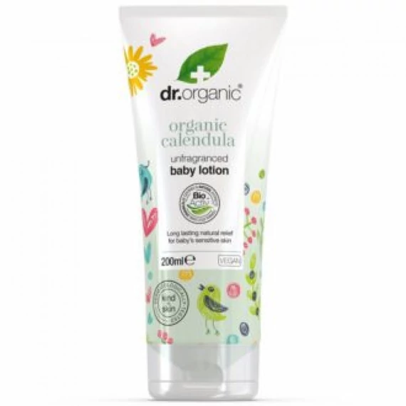 Dr Organic Illatmentes testápoló bio körömvirággal, 200 ml