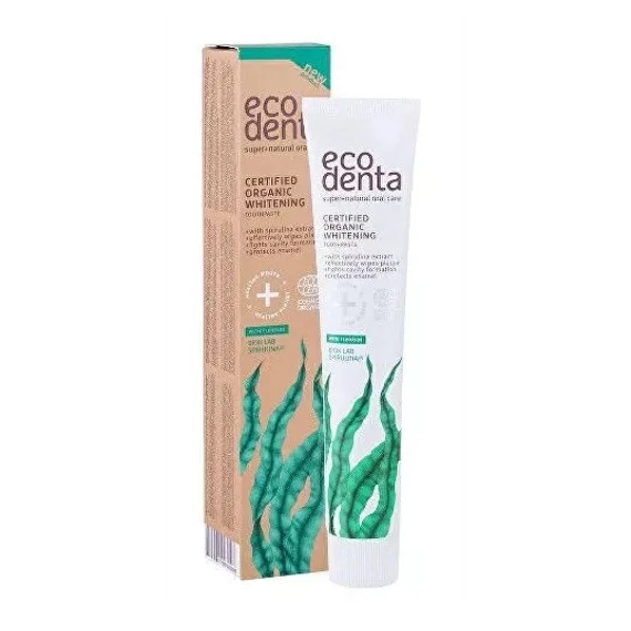 Ecodenta minősített fehérítő fogkrém spirulinával, 75 ml