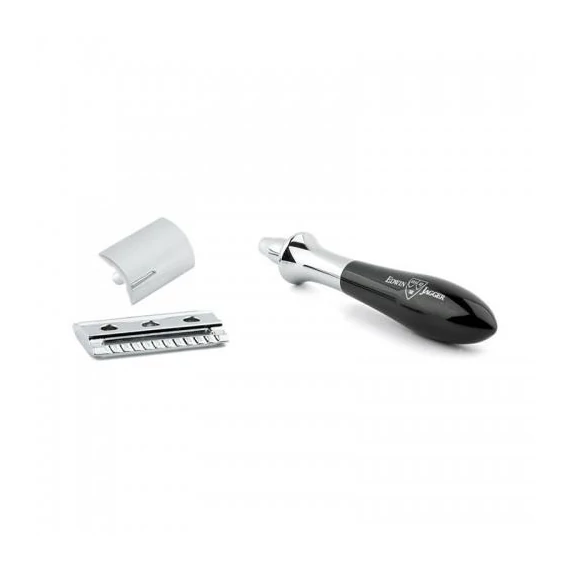 Edwin Jagger Closed Comb Chatsworth Plaza borotva Ebony/Chrome