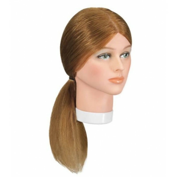 Eurostil szőke babafej humán hajjal, 30-40 cm