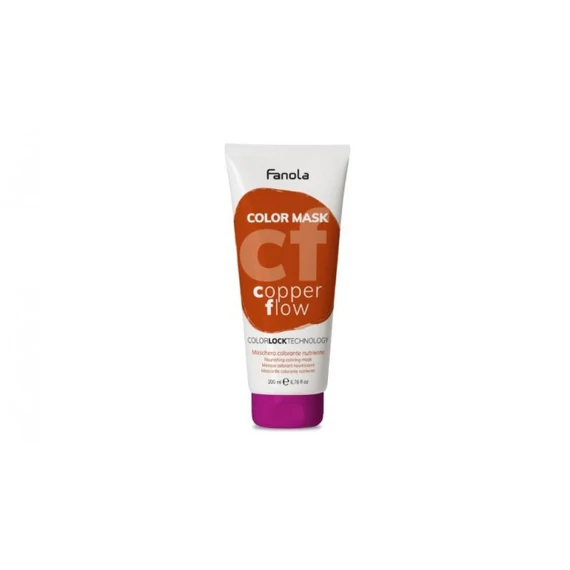 Fanola Color Mask szinező hajpakolás, Copper Flow, réz, 200 ml