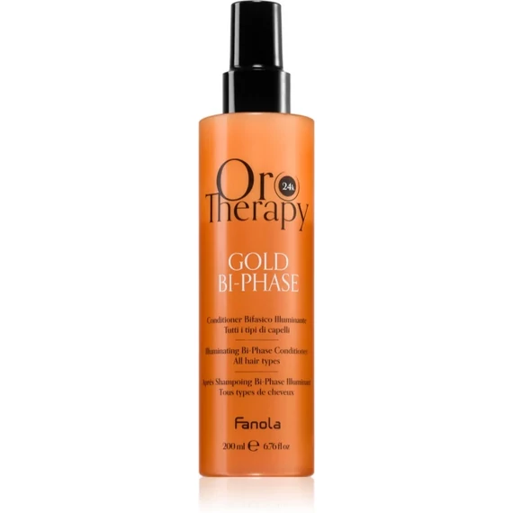 Fanola Oro Puro kétfázisú helyreállító kondicionáló keratinnal és argánolajjal, 200 ml