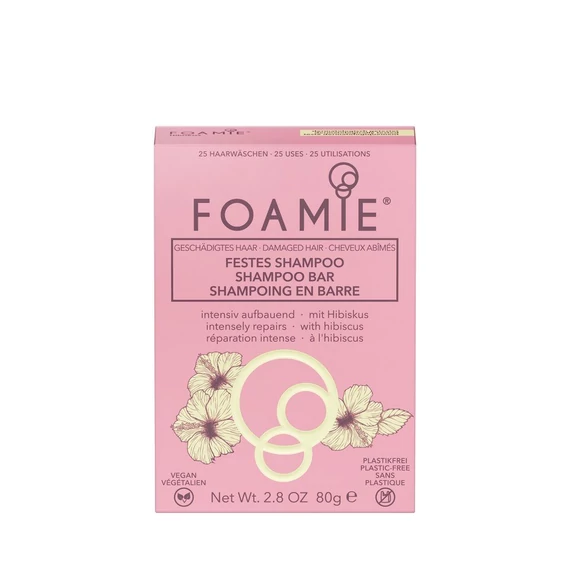 Foamie Hibiskiss szilárd sampon sérült hajra, 80 g