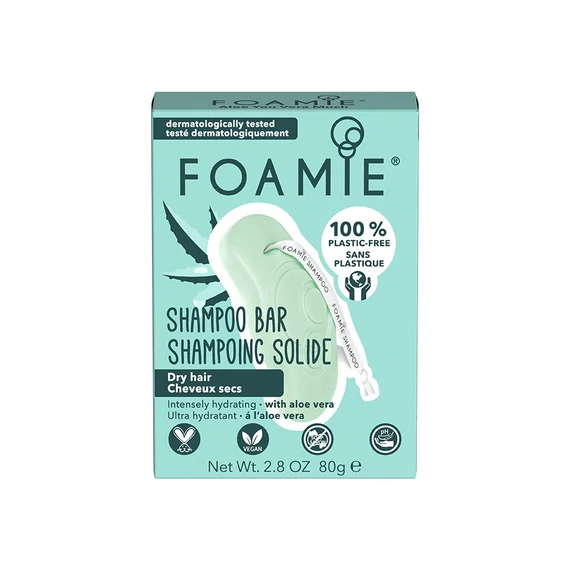 Foamie Aloe You Vera Much  szilárd sampon száraz hajra, 80 g