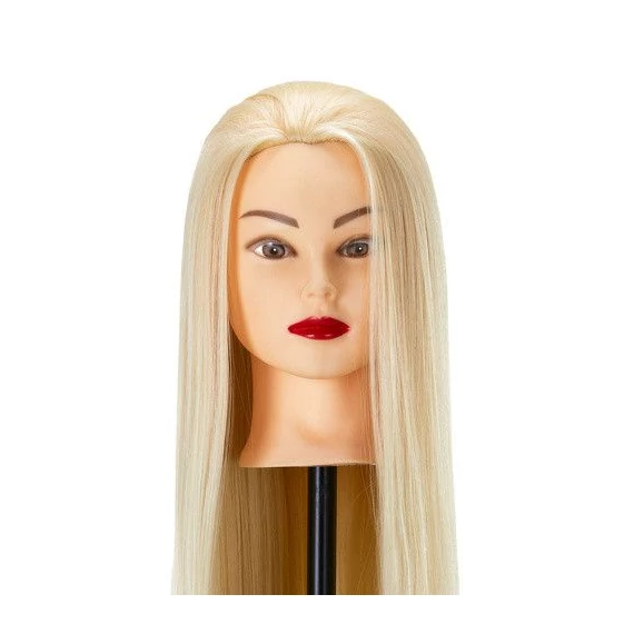 Gabbiano szőke babafej szintetikus hajjal, 60 cm