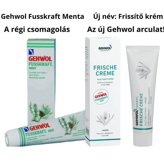 Gehwol Fusskraft frissíto krém fáradt, fájó lábra, 75 ml