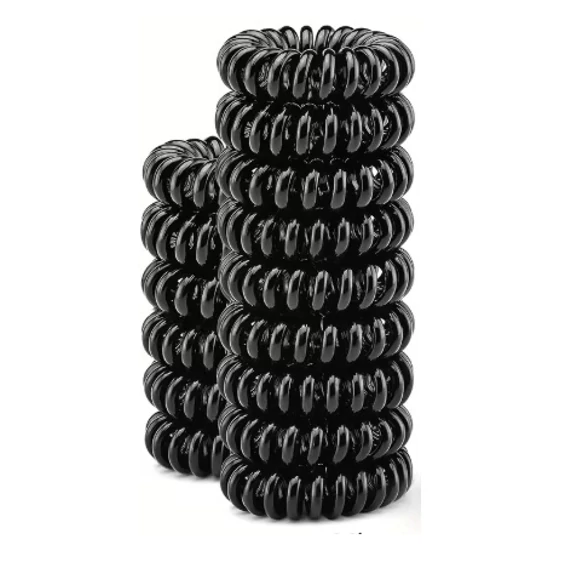 Hair Power csavart szilikon hajgumi, fekete, 1 db