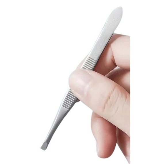 Hair Power egyenes végű szemöldökcsipesz, ezüst