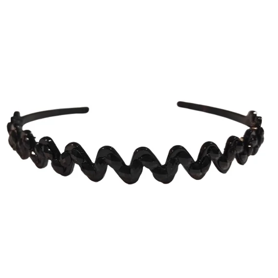 Hair Power fekete cikkcakk hajpánt HP491