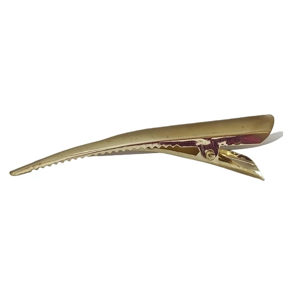 Hair Power fényes arany hajcsipesz HP397, 8 cm
