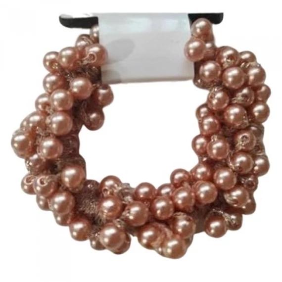 Hair Power gyöngyös hajgumi, rose gold