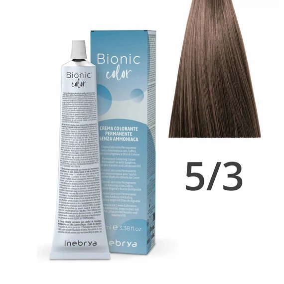 Inebrya Bionic Color ammóniamentes és PPD-mentes hajfesték 5.3