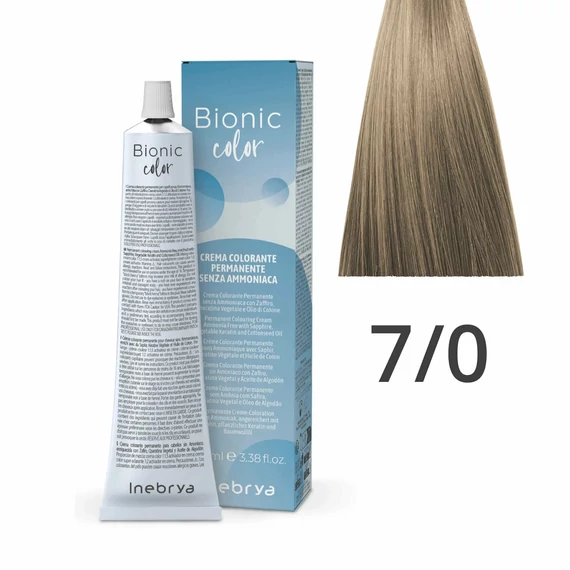Inebrya Bionic Color ammóniamentes és PPD-mentes hajfesték 7.0