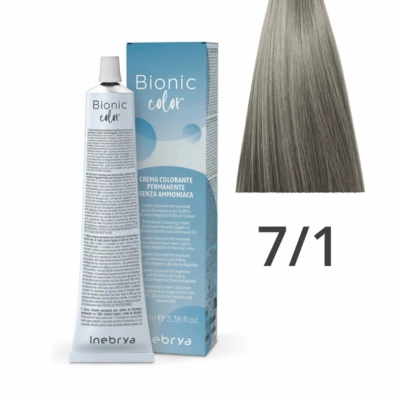 Inebrya Bionic Color ammóniamentes és PPD-mentes hajfesték 7.1