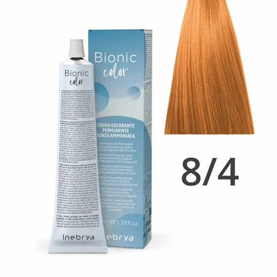 Inebrya Bionic Color ammóniamentes és PPD-mentes hajfesték 8.4
