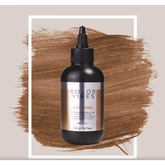 Inebrya Kolor Vibes vegán hajszinező gél, Caramel, 150 ml